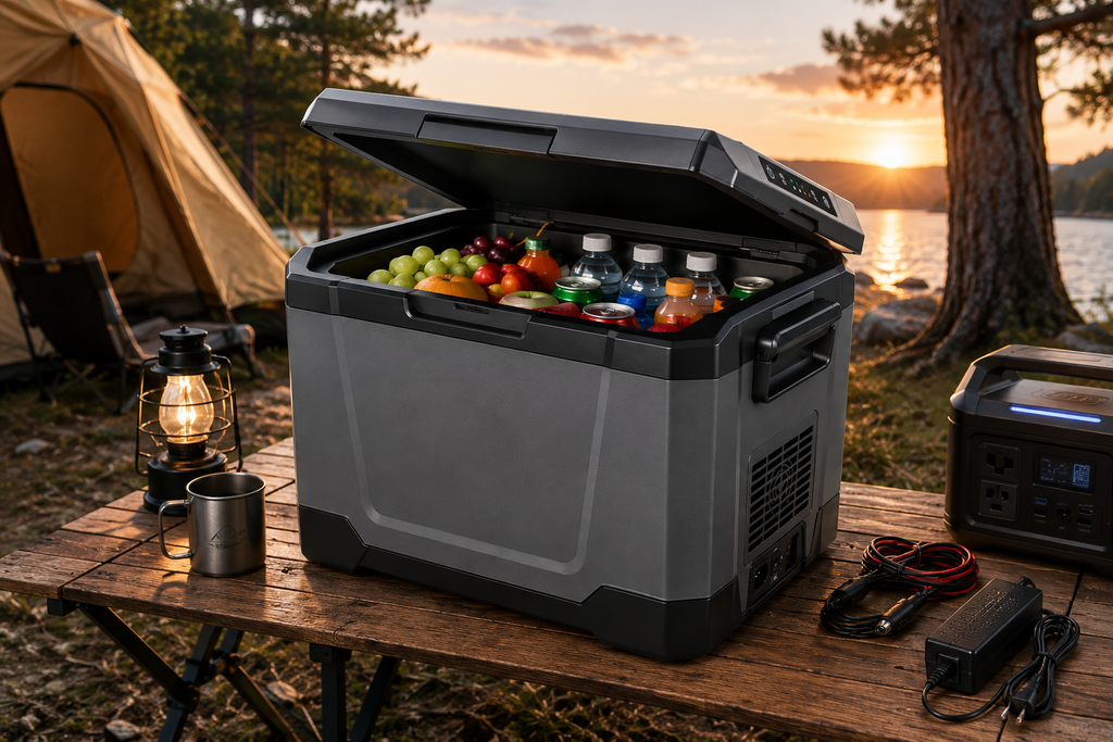Portable Electric Cooler 33L Hot/Cold – 12V & 220-240V Car, Camping and Home