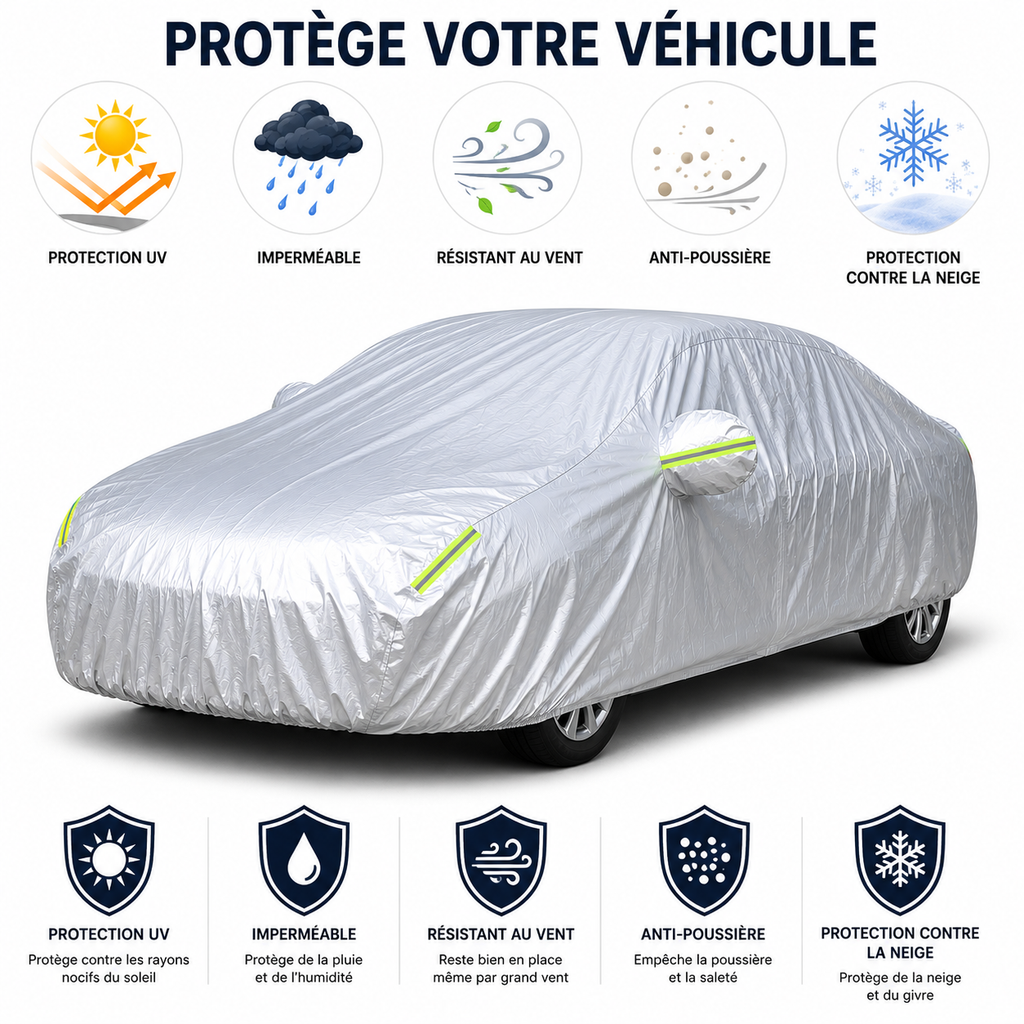 Universal Car Cover – Outdoor Protection Against Rain, Snow & UV