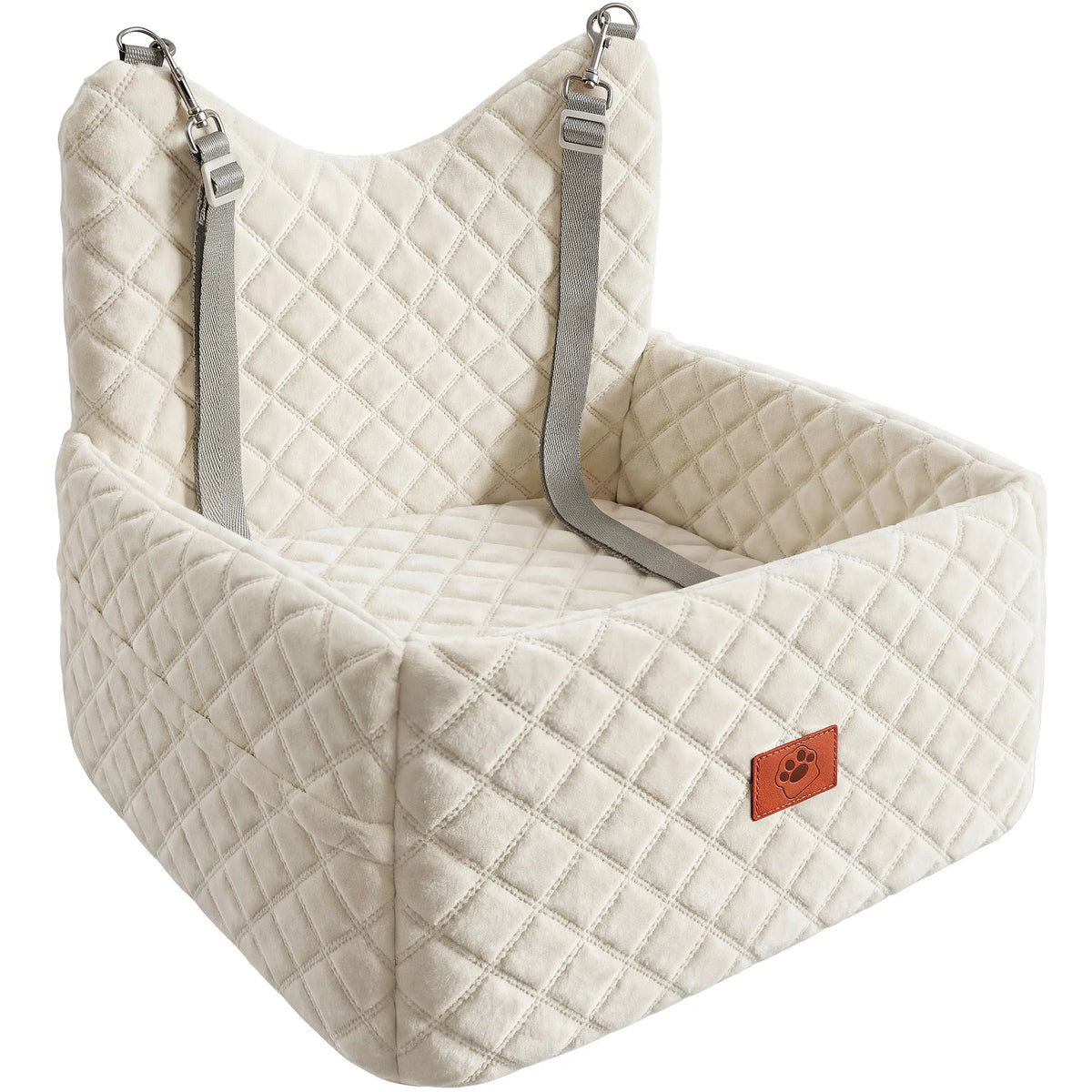 Memory Foam Dog Car Seat Non-Slip Pet Booster Bed - portable