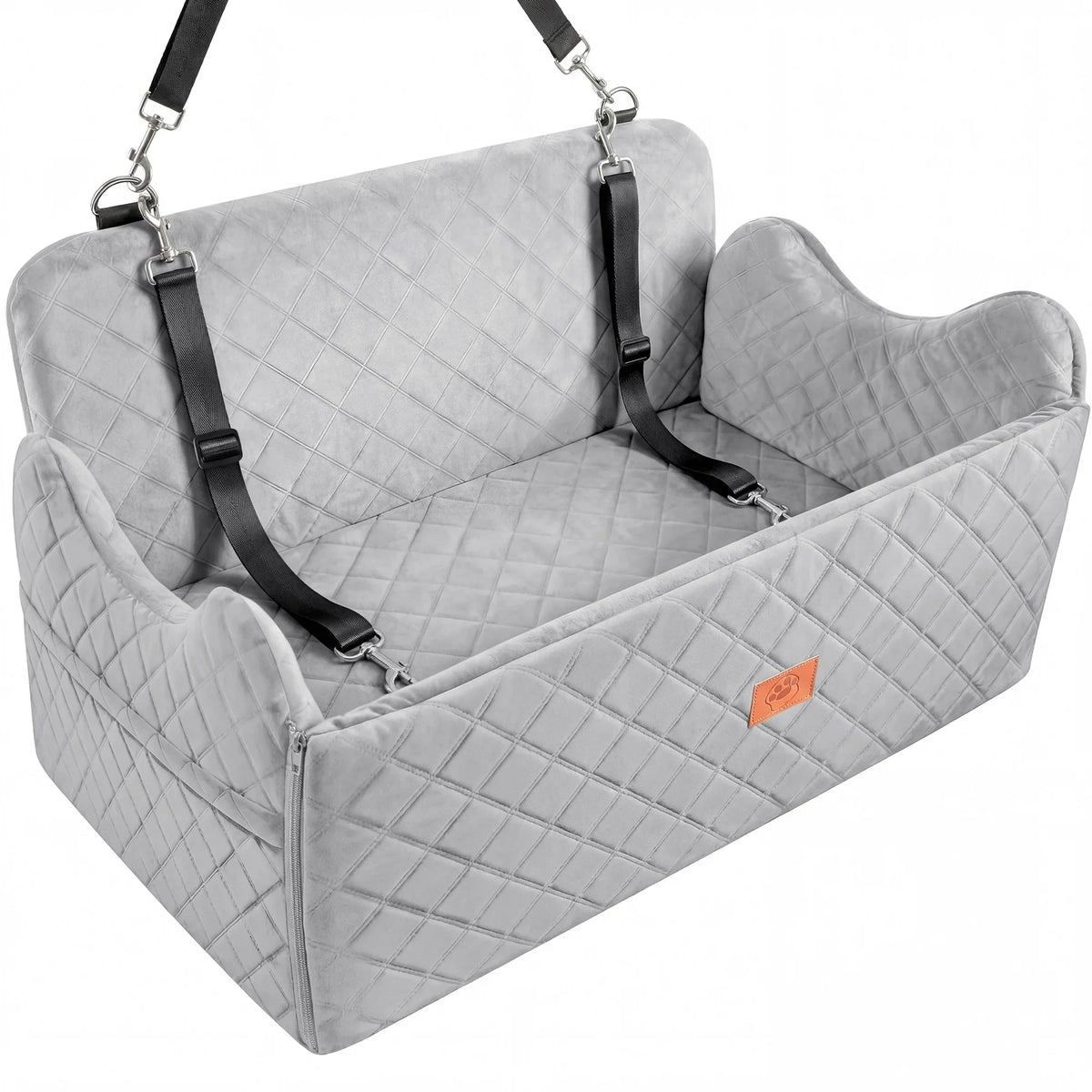 Large Dog Car Seat Booster Memory Foam Pet Travel Bed - portable
