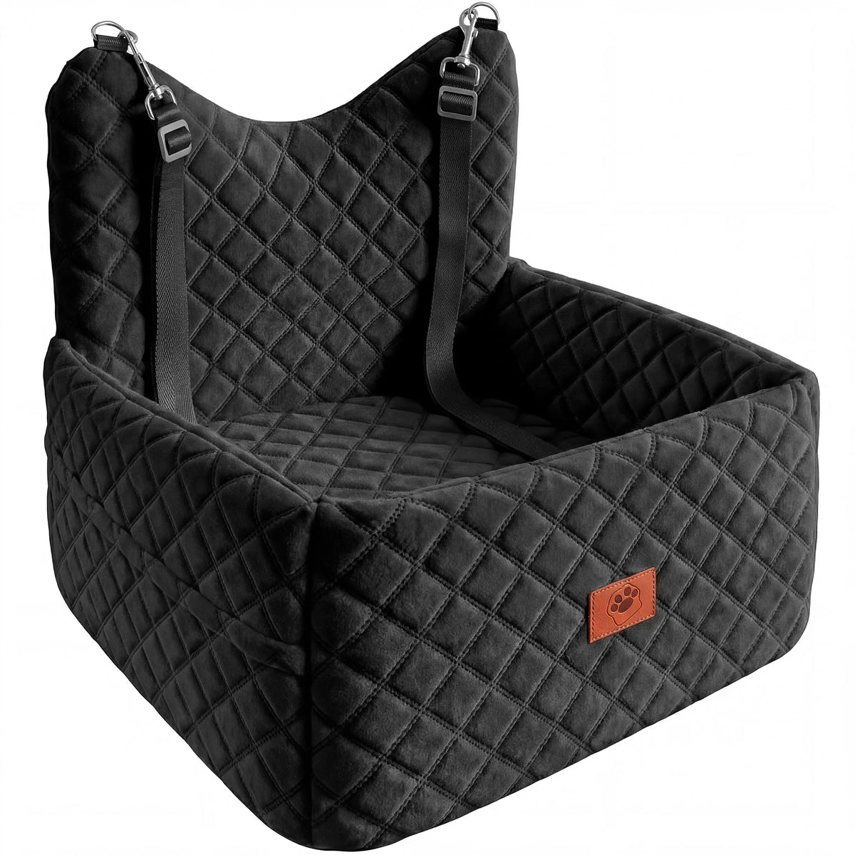 Memory Foam Dog Car Seat Non-Slip Pet Booster Bed - overview