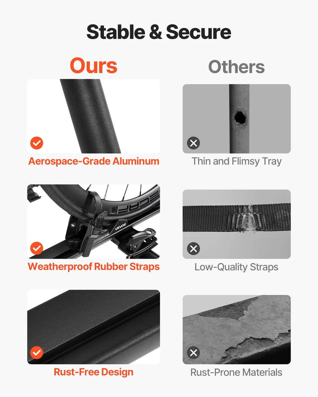 Roof Bike Rack Aluminum Locking