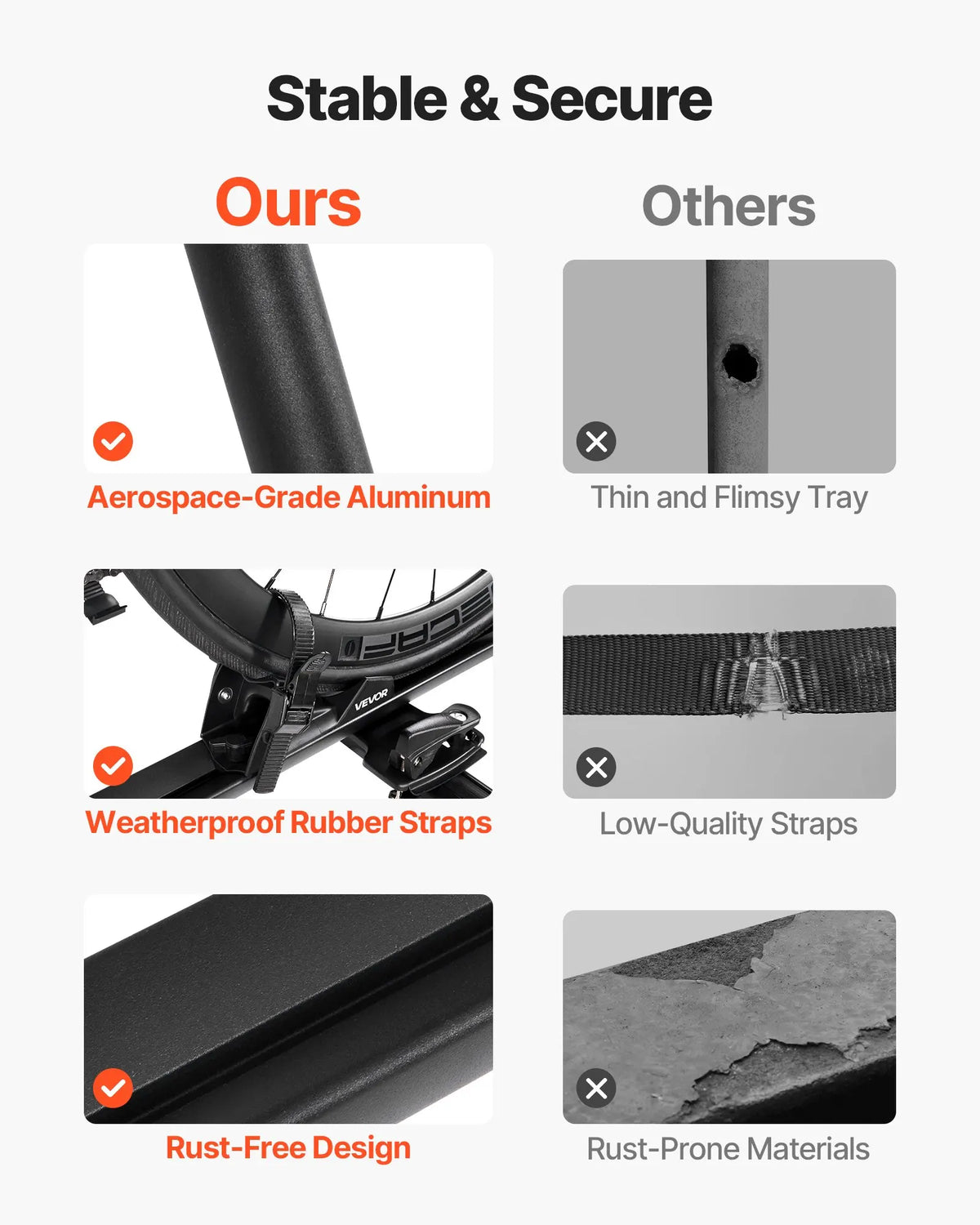 Roof Bike Rack Aluminum Locking