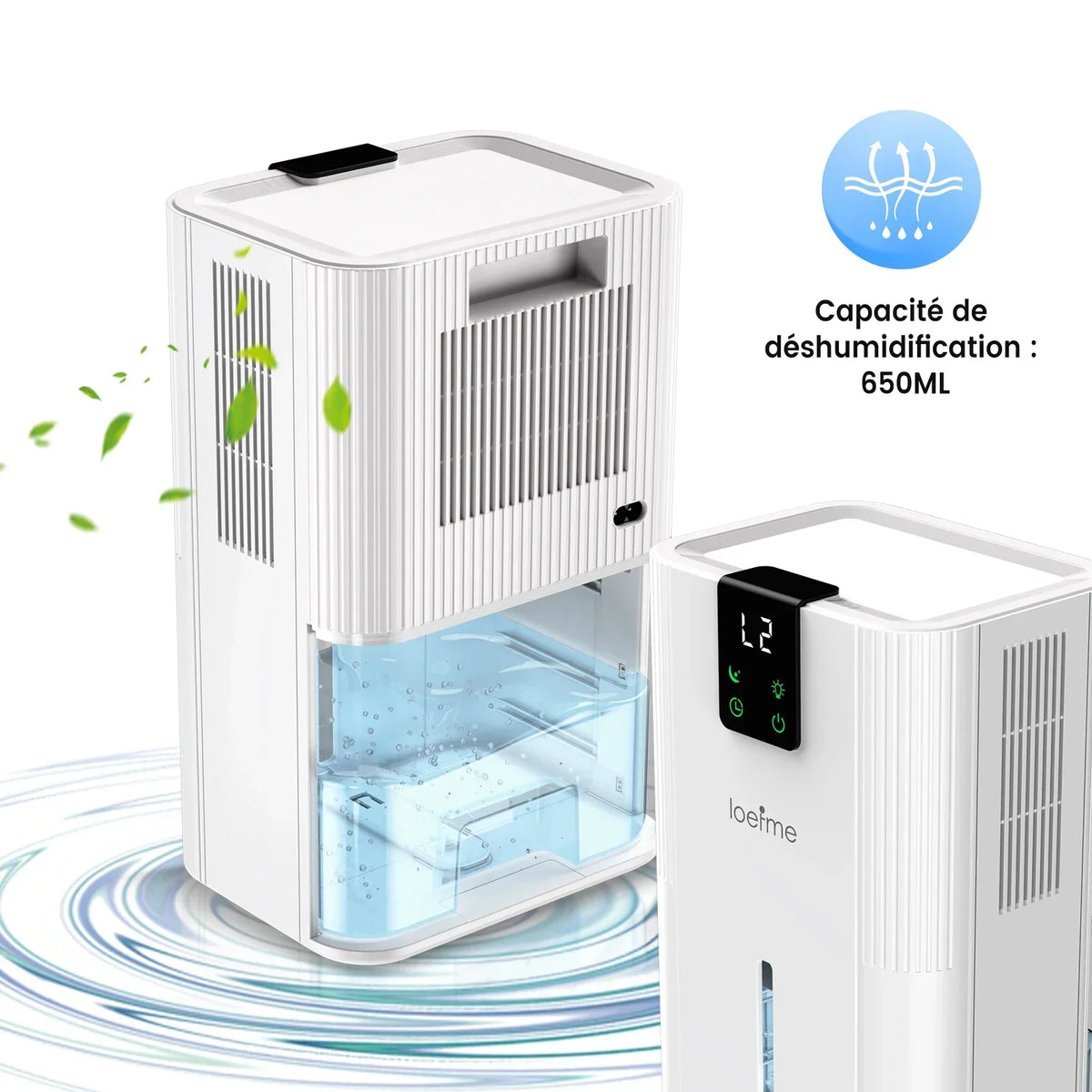 Déshumidificateur Silencieux 2,8L
