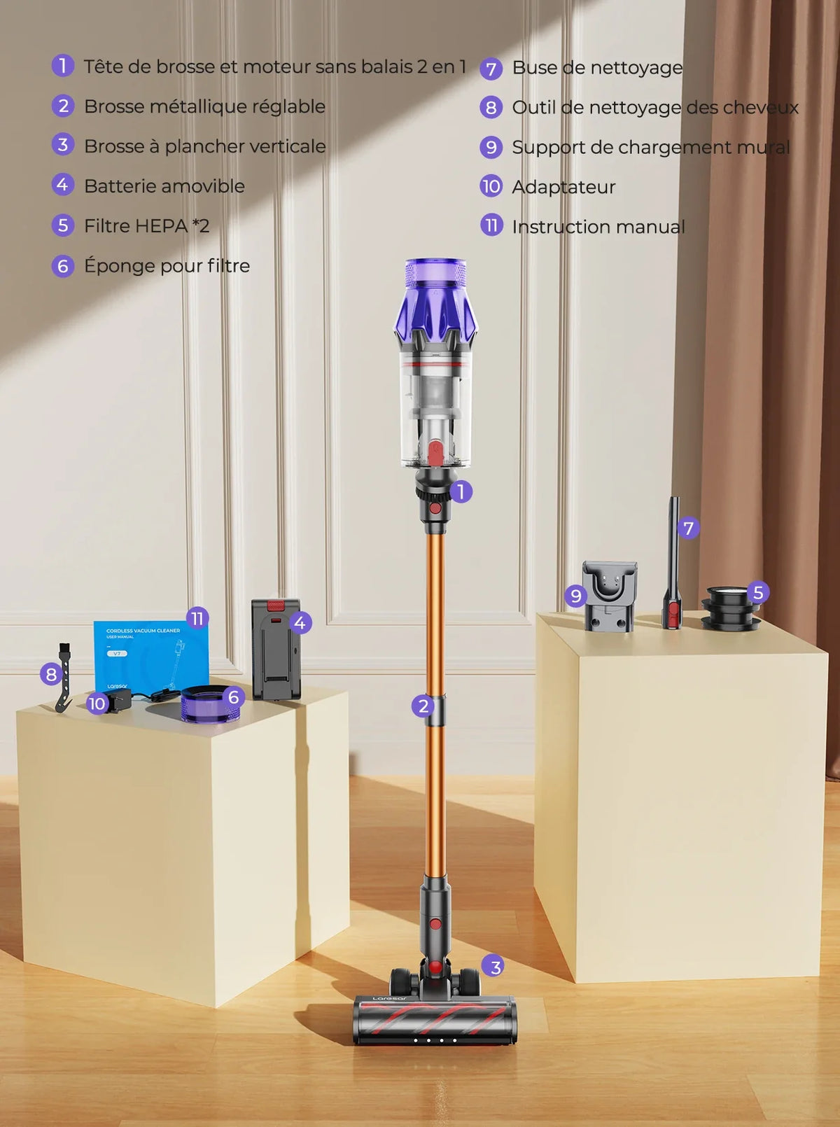 Laresar V7 Cordless Vacuum