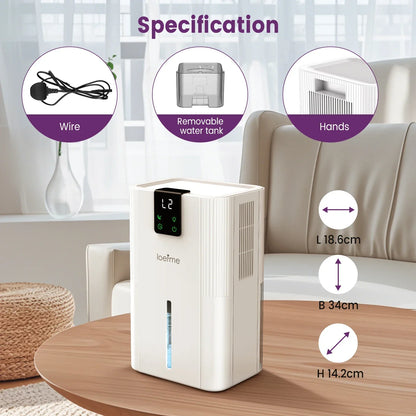 Déshumidificateur Silencieux 2,8L