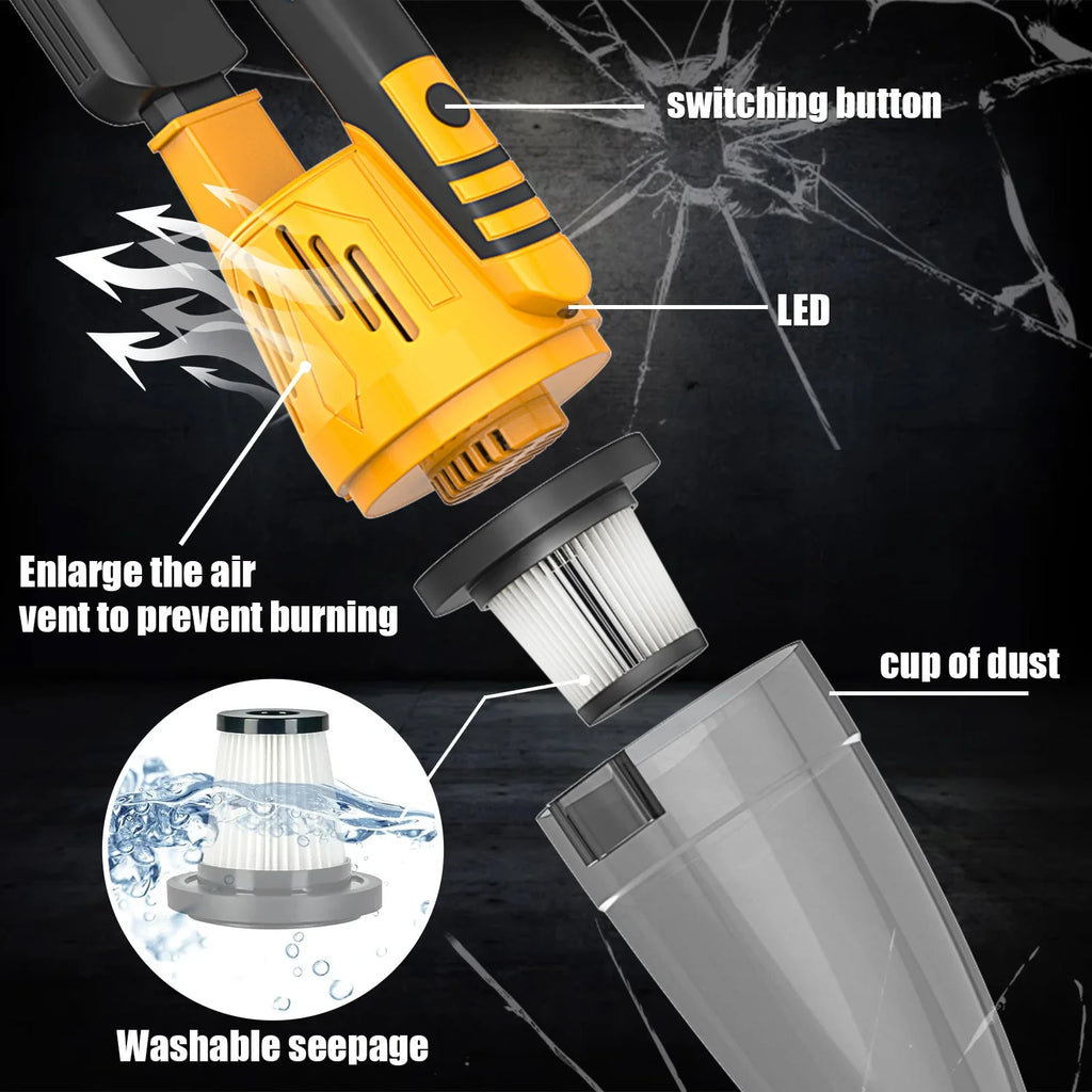2-in-1 Cordless Vacuum DeWalt 18V Compatible
