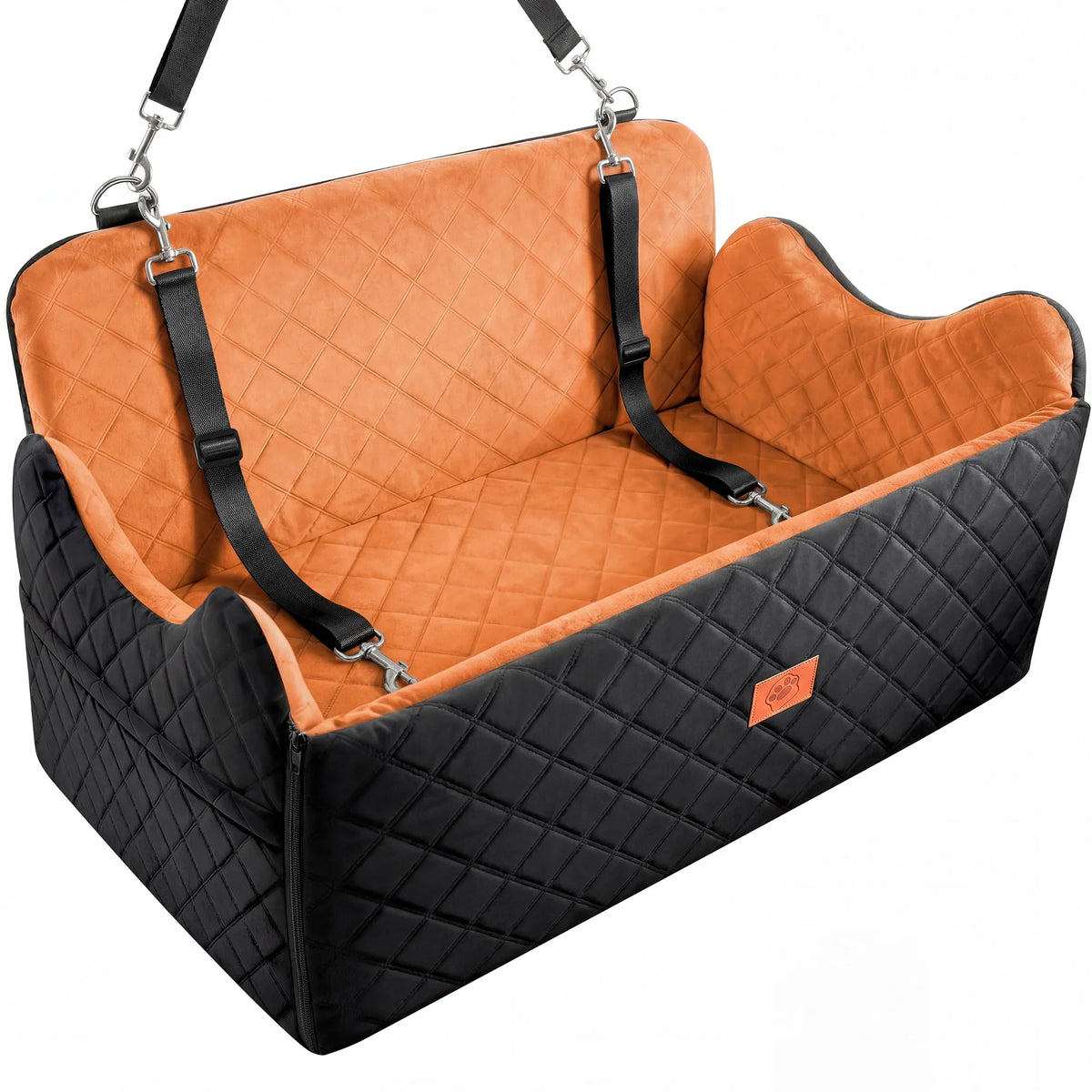 Large Dog Car Seat Booster Memory Foam Pet Travel Bed - overview
