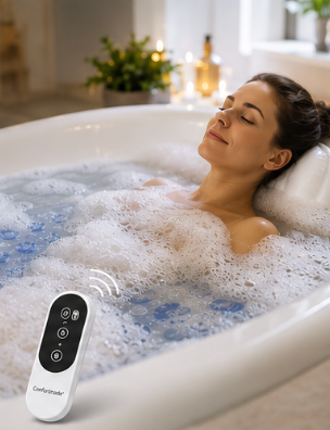 Bubble Spa Bath Mat with Wireless Remote
