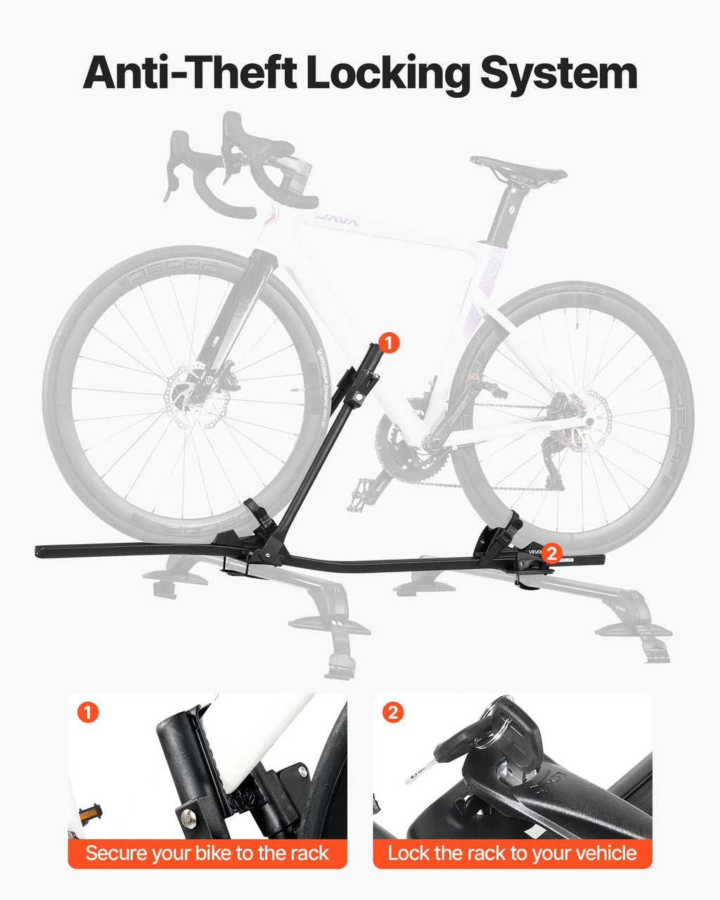 Roof Bike Rack Aluminum Locking