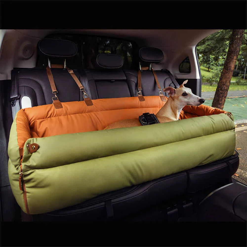 Luxury Dog Car Seat Booster Faux Leather Pet Travel Bed Carrier - buy UK