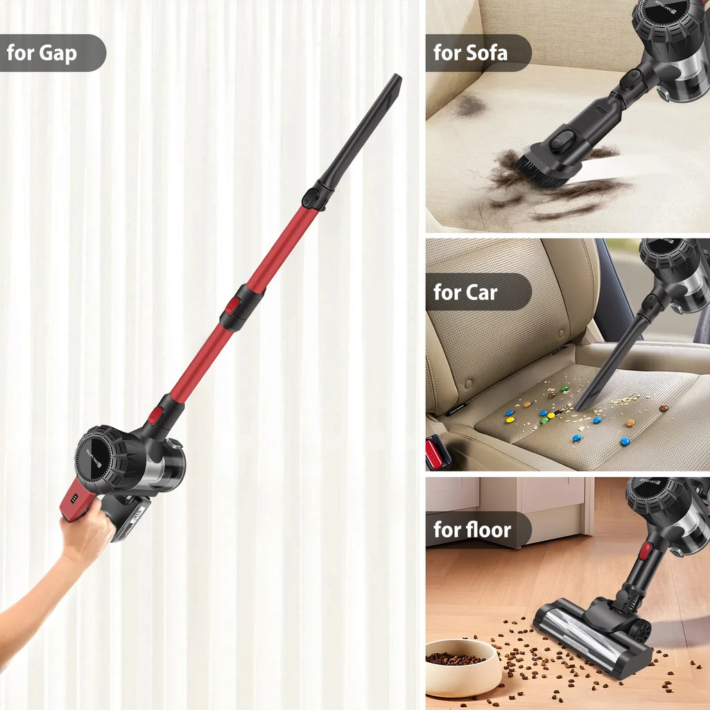 Cordless Stick Vacuum 17000Pa 8-in-1