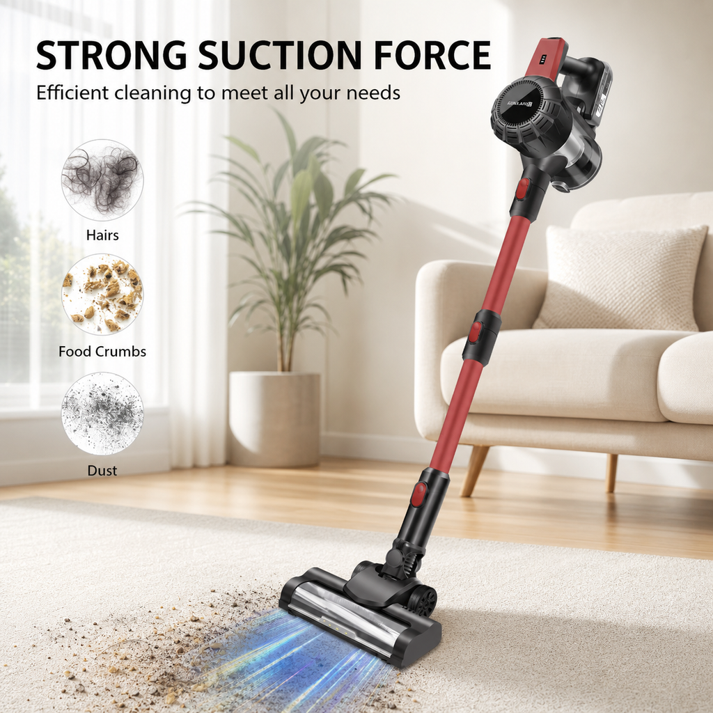 Cordless Stick Vacuum 17000Pa 8-in-1
