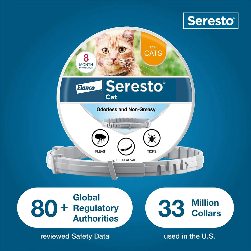 Flea & Tick Collar for Cats — 8 Month Protection, Adjustable