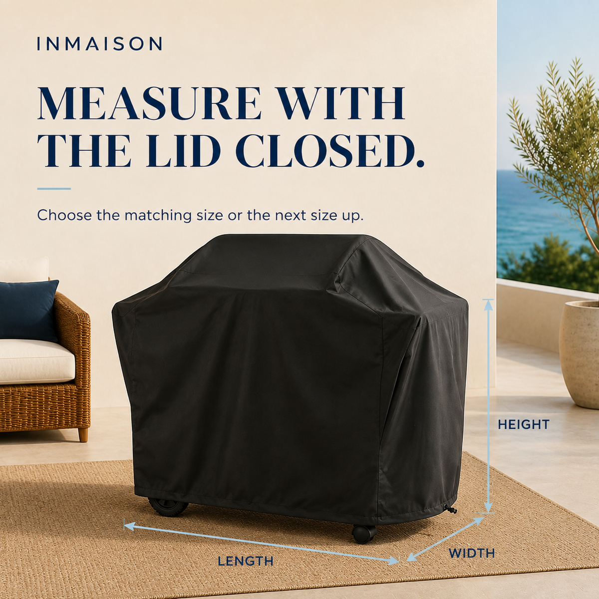 Weather-Resistant BBQ Grill Cover, Oxford Cloth