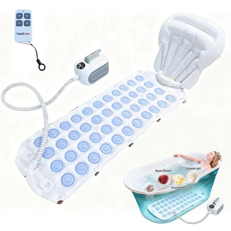 Bubble Spa Bath Mat with Wireless Remote